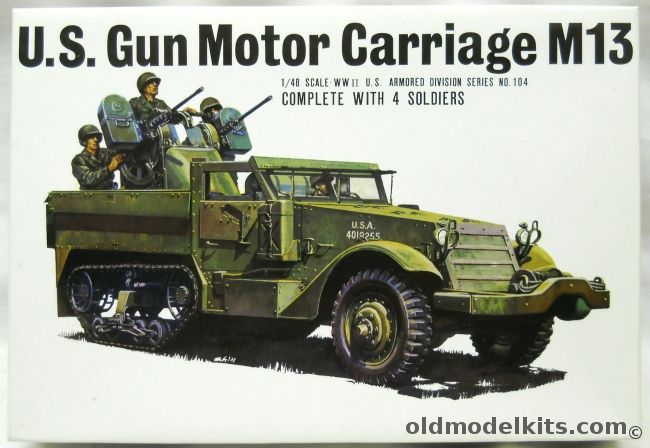 Bandai 1/48 US Gun Motor Carriage M13 Half Track, 058283 plastic model kit
