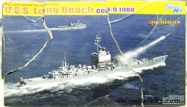 Dragon 1/700 USS Long Beach CGN9 1980 Guided Missile Cruiser Smart Kit Cyber-Hobby, 7135 plastic model kit