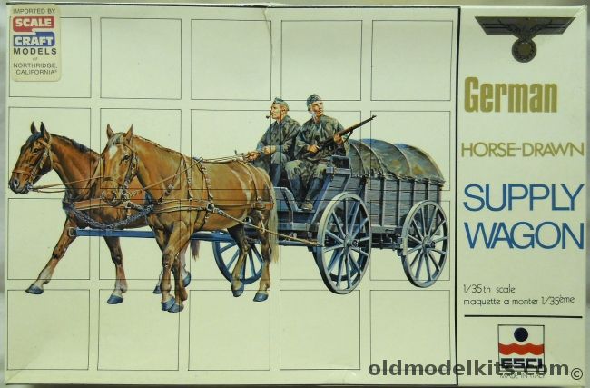 ESCI 1/35 German Horse Drawn Supply Wagon, 5010 plastic model kit