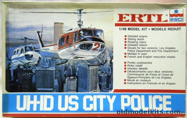 ESCI 1/48 Bell UH-1D US City Police, 8219 plastic model kit