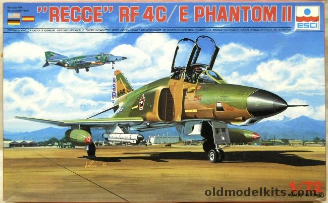 ESCI 1/72 TWO RF-4C / RF-4E Recce Phantom II - USAF 160th TRS 187th TRG Alabama ANG / Luftwaffe AG 51 / Spanish Air Force ALA 12, 9029 plastic model kit
