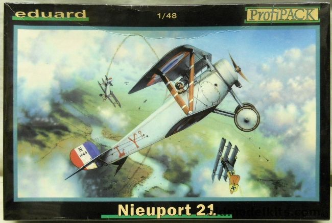 Eduard 1/48 Nieuport 21 Profipack - Raoul Lufbery / Y.N. Kruten 2nd CAG 1917 / J.M. Mahlapuu 12th FS 1917 / Alexander Seversky Naval Air Station Oesel Island 1917, 8076 plastic model kit