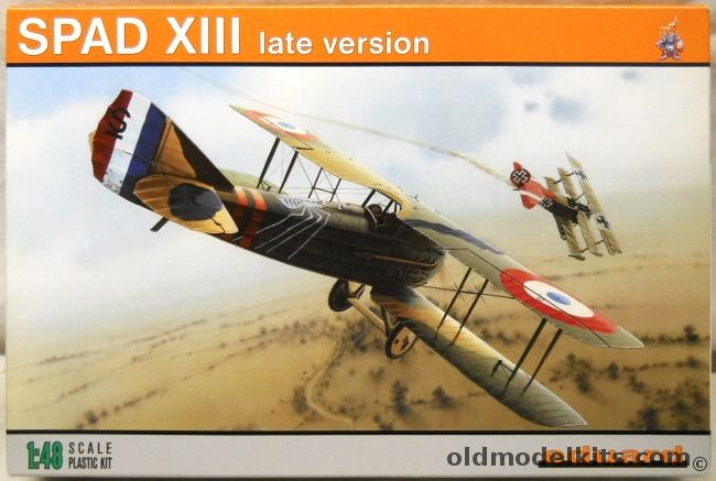 Eduard 1/48 Spad XIII Late Version With Color PE And Mask - Rene Fonck Fall 1918 / Charles Nungesser Sept 1918 / Marius  Blanc Summer 1918 / Fernand Chavannes August 1918, 8196 plastic model kit