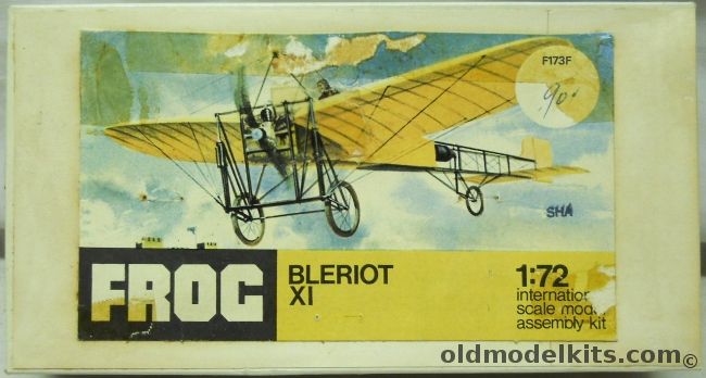 Frog 1/72 Bleriot XI  with Stand / Flag / Figures - Reboxed, F173F plastic model kit