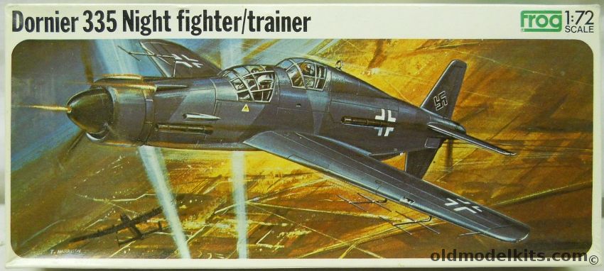 Frog 1/72 THREE Dornier Do-335A-6 - Night Fighter or A-12 Trainer - Luftwaffe or RAF Captured, F235 plastic model kit