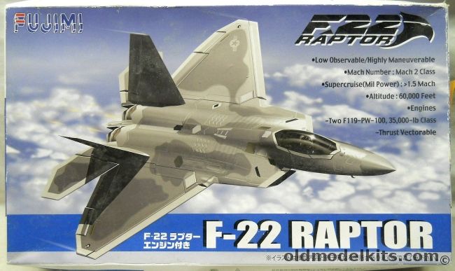 Fujimi 1/72 F-22 Raptor, BSK1 plastic model kit