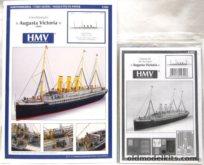 HMV 1/250 Ocean Liner Augusta Victoria 1889 - With Laser Cut Color Super Detail Set, 3300 plastic model kit