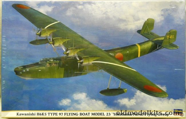 Hasegawa 1/72 Kawanishi H6K5 type 97 Mavis Flying Boat Model 23 - Yokohama Naval Flying Group, 00880 plastic model kit