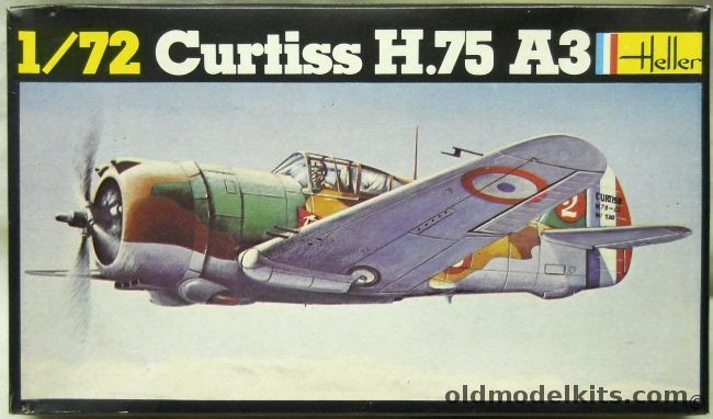 Heller 1/72 Curtiss Hawk 75 A3 (P-36) - Markings for Ace Marin la Meslee, 214 plastic model kit