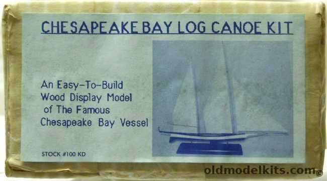 Horizon Designs Chesapeake Bay Log Canoe, 100KD plastic model kit