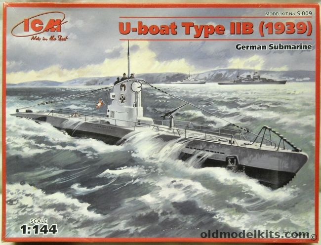 ICM 1/144 U-Boat Type IIB 1939, S009 plastic model kit
