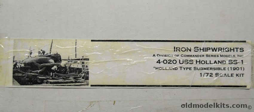 Iron Shipwrights 1/72 USS Holland SS-1 Submarine 1901, 4-020 plastic model kit