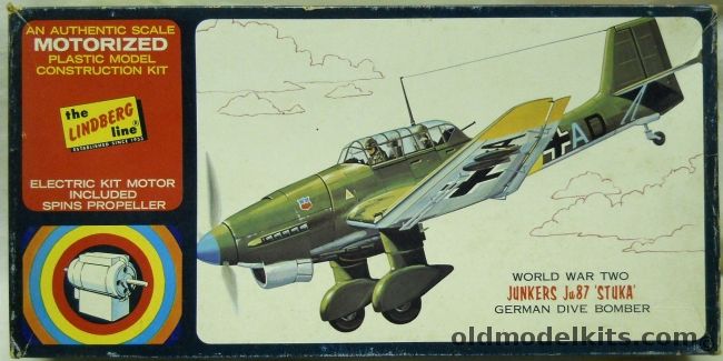 Lindberg 1/48 Junkers Ju-87 Stuka Motorized, 3101M-150 plastic model kit