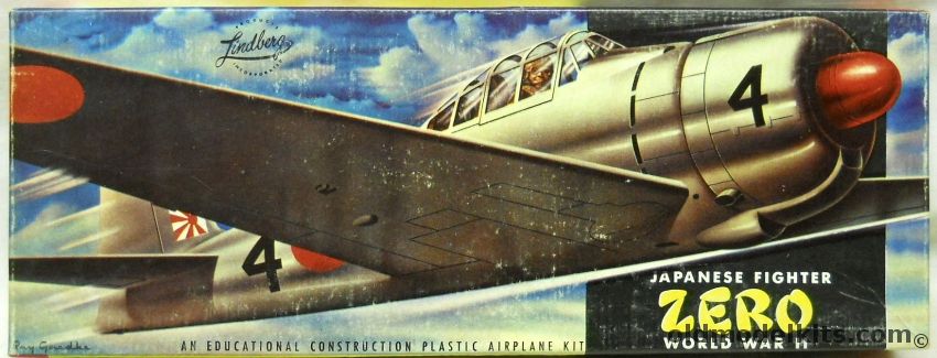 Lindberg 1/48 Japanese Fighter-Mitsubishi A5M2 Zero, 514-79 plastic model kit