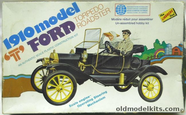 Lindberg 1/16 1910 Ford Model T Torpedo Convertible, 6603 plastic model kit