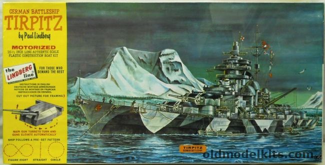 Lindberg 1/350 Tirpitz German Battleship Motorized, 764M-500 plastic model kit