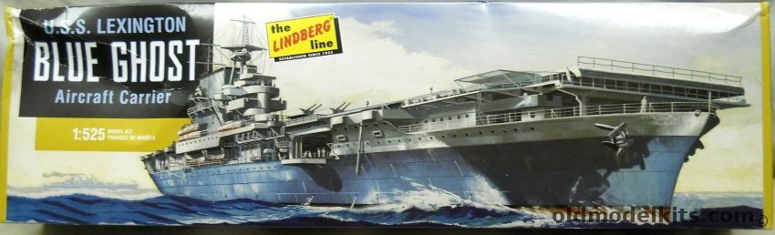 Lindberg 1/525 USS Lexington CV-16 Aircraft Carrier (Essex Class), HL436-12 plastic model kit