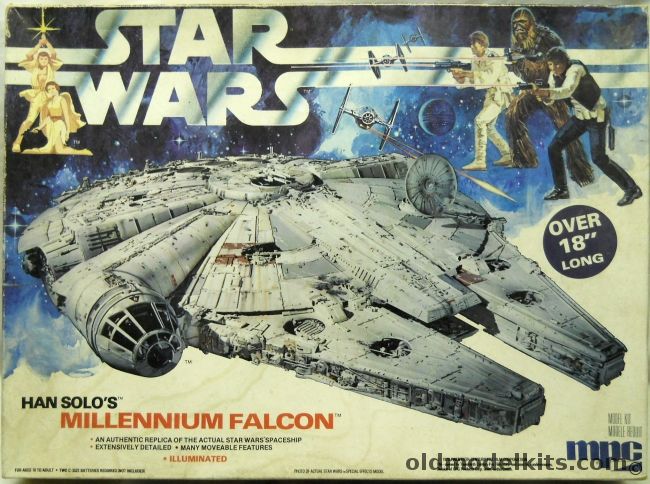 MPC 1/72 Star Wars Han Solo's Millennium Falcon Illuminated - 1979 Original Issue, 1-1925 plastic model kit