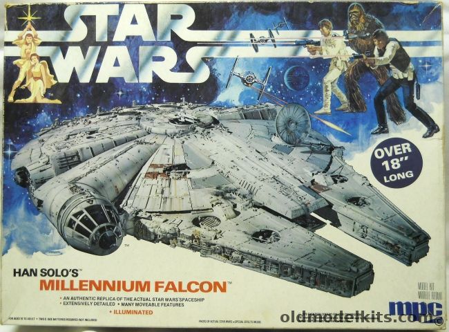 MPC 1/72 Star Wars Han Solo's Millennium Falcon Illuminated - 1979 Original Issue, 1-1925 plastic model kit