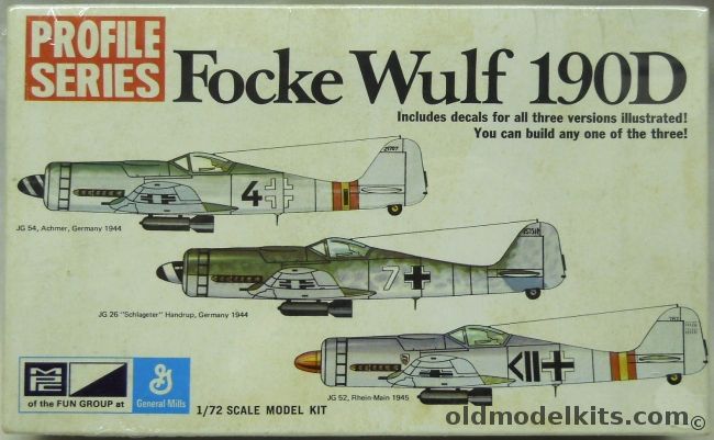 MPC 1/72 Focke-Wulf FW-190D Profile Series - JG54 Achmer 1944 / JG26 'Schlageter Handrup 1944 / JG52 Rhein-Main 1945, 2-1109-100 plastic model kit