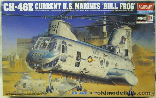MRC 1/48 CH-46E US Marines Bull Frog - HMX-1 'Marine One' Presidential Helicopter / USMC Squadron 162 Golden Eagles / USMC Squadron 261 Raging Bulls, 2226 plastic model kit