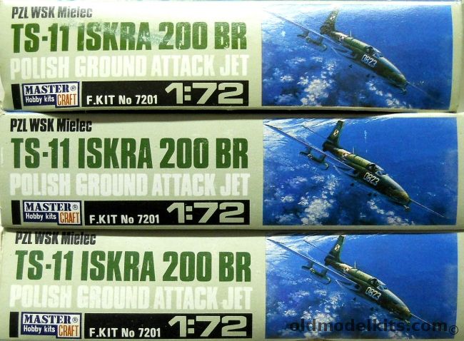 Mastercraft 1/72 FOUR TS-11 Iskra 200 BR or TS-11 bis D - Polish Air Force, 7201 plastic model kit
