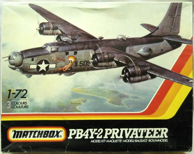 Matchbox 1/72 RY3 C.Mk.IX / PB4Y-2 / P4Y-2 Privateer Liberator - US Navy 'Redwing' Nose Art Palawan Philippines May 1945 / French Navy P4Y-2 Bizerte Tunisia April 1958 /  RCAF Canadian R3Y 'Rockcliffe Ice Wagon' 1948 - (PB4Y2), PK-606 plastic model kit