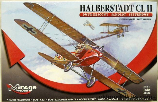 Mirage Hobby 1/48 Halberstadt CL-II Early Version - (CLII), 481306 plastic model kit