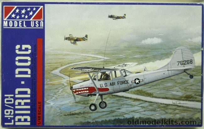 Model USA 1/48 Cessna L-19 / O-1 Bird Dog - USAF / South Vietnam / JSDF, 0001 plastic model kit