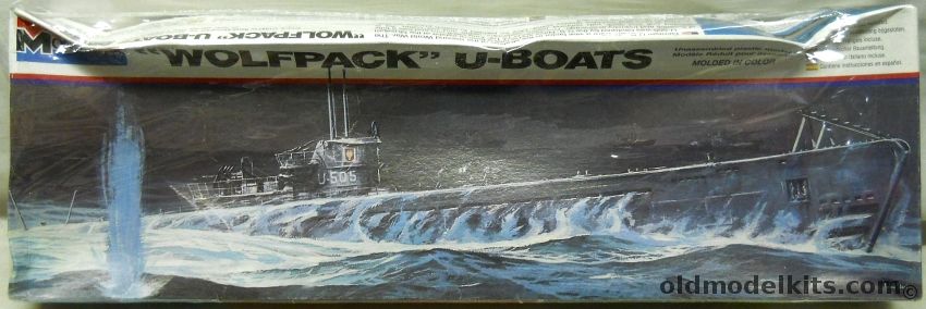 Monogram 1/209 Wolfpack U-Boat U-505 Type IX, 3102 plastic model kit