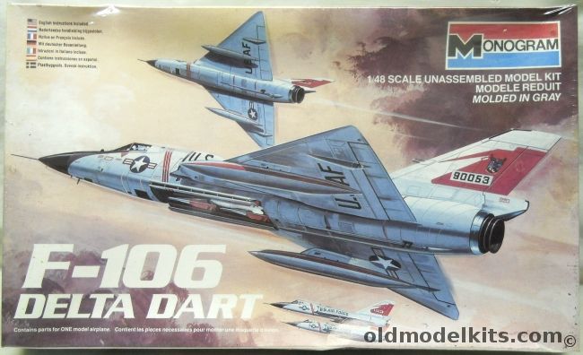 Monogram 1/48 F-106 Delta Dart, 5809 plastic model kit