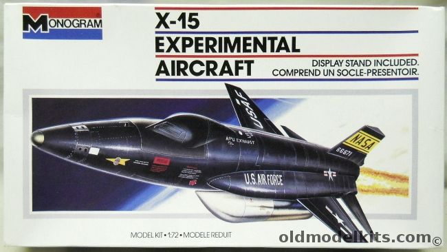 Monogram 1/72 X-15 Experimental Aircraft - Young Astronauts Issue, 5908 plastic model kit