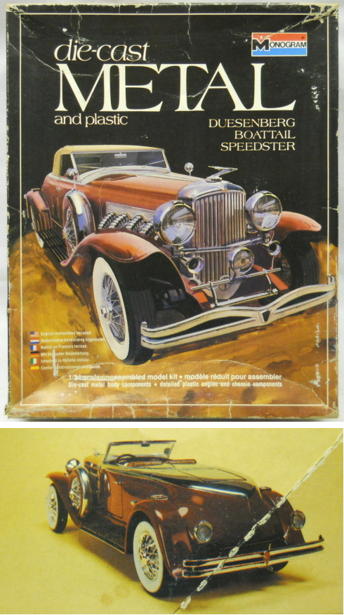 Monogram 1/24 Duesenberg SJ Boattail Speedster, 6200 plastic model kit