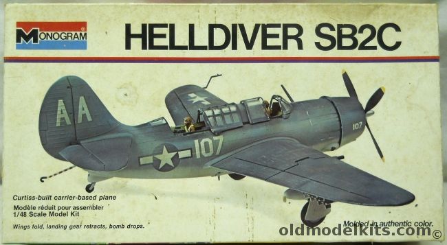 Monogram 1/48 Curtiss SB2C Helldiver - White Box issue, 6831 plastic model kit