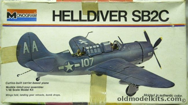 Monogram 1/48 Curtiss SB2C Helldiver - White Box issue, 6831 plastic model kit