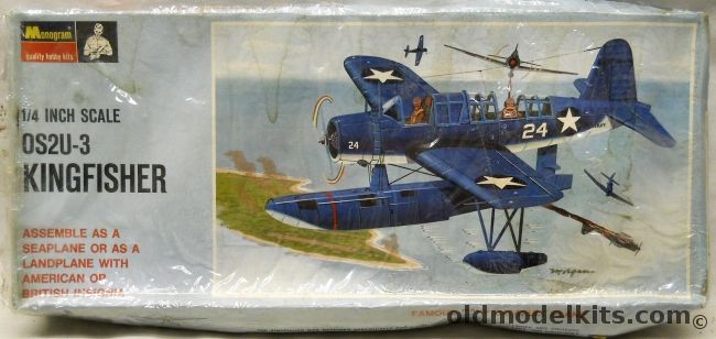 Monogram 1/48 OS2U-3 Kingfisher - RAF Or US Navy - Blue Box Issue - (OS2U3), PA135-150 plastic model kit