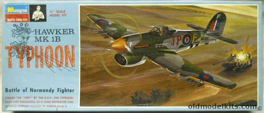 Monogram 1/48 Hawker Mk 1B Typhoon - Blue Box Issue, PA213-150 plastic model kit