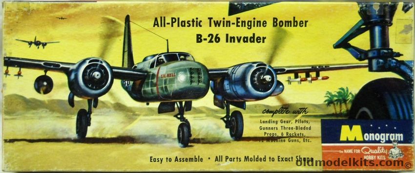 Monogram 1/67 B-26 Invader - Four Star Issue, PA6-98 plastic model kit