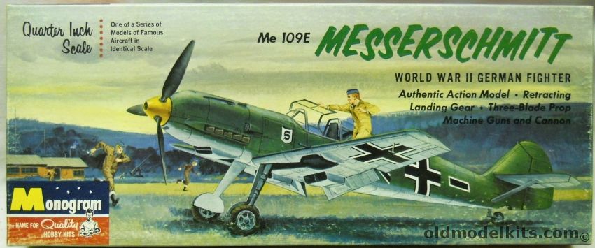 Monogram 1/48 Me-109 Messerschmitt - (Bf-109), PA74-98 plastic model kit