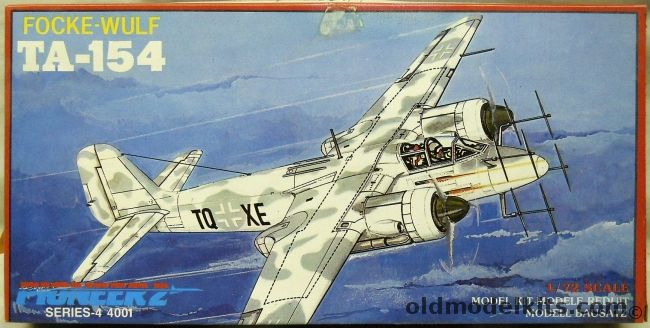 Pioneer 2 1/72 TWO Focke-Wulf TA-154, 4001 plastic model kit