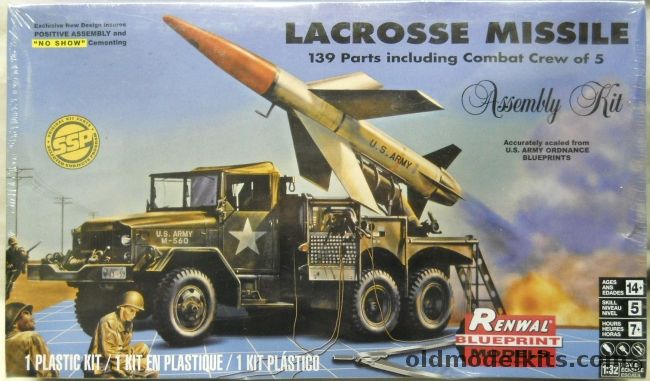 Renwal 1/32 Lacrosse Missile MGM-18 with Launching Truck and Crew, 85-7824 plastic model kit