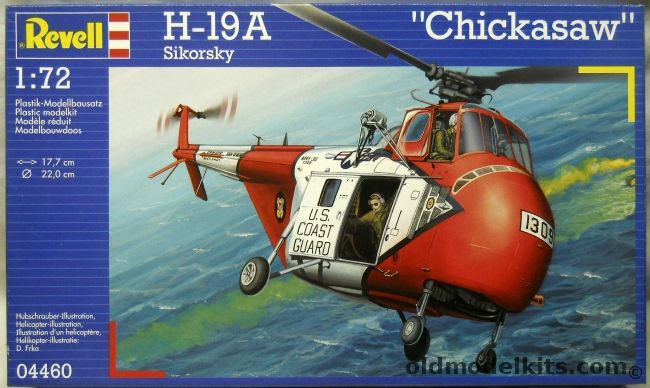 Revell 1/72 Sikorsky H-19A Chickasaw - UH-19G US Coast Guard San Franciso California / UH-19F Netherlands Navy Valkenburg 1962, 04460 plastic model kit