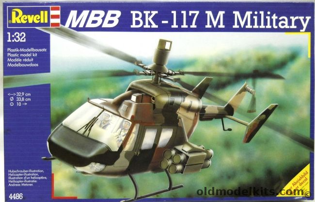 Revell 1/32 MBB BK-117 M Military - Luftwaffe or Niger Air Force, 4486 plastic model kit