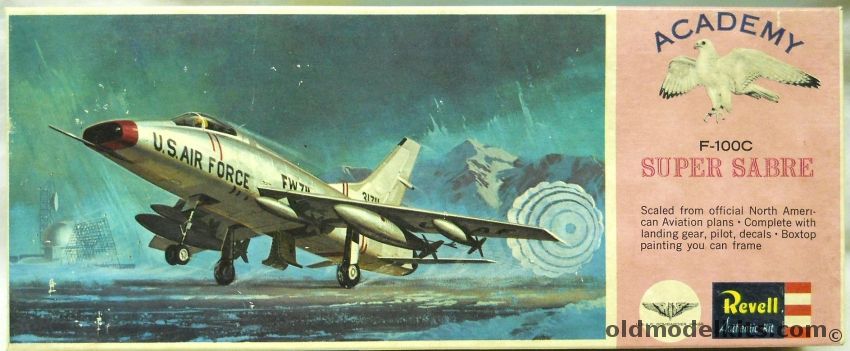 Revell 1/65 F-100C Super Sabre - Academy Issue, H127-79 plastic model kit