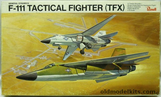 Revell 1/72 F-111B or F-111A TFX Tactical Fighter Prototype, H208-200 plastic model kit