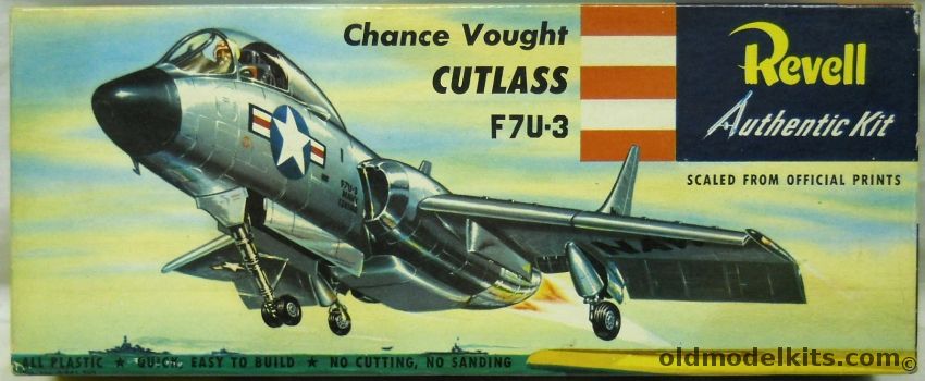 Revell 1/59 Chance Vought Cutlass F7U-3 Pre-S Issue - (F7U3), H211-89 plastic model kit