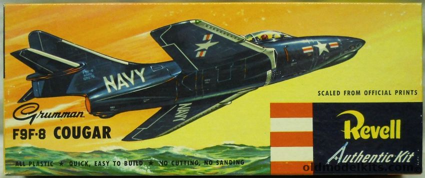 Revell 1/52 F9F-8 Cougar Pre 'S' Kit Issue - (F9F8), H212-79 plastic model kit