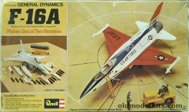 Revell 1/72 General Dynamics F-16A - Prototype F-16 With Engine Stand / Tractor and Crew, H222 plastic model kit