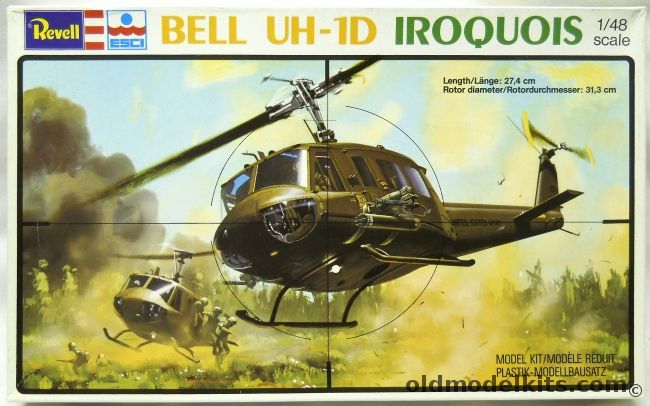 Revell 1/48 Bell UH-1D Iroquois Huey - US Army Vietnam or South African Air Force, H2286 plastic model kit