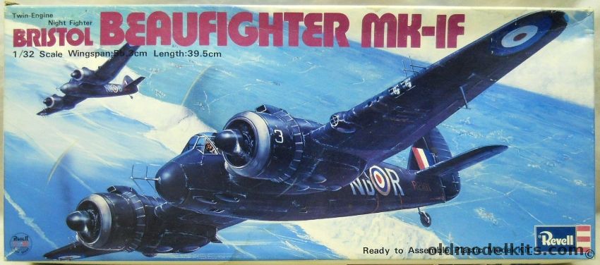 Revell 1/32 Bristol Beaufighter Mk IF - Flt./Lt. John ' Cat's Eyes' Cunningham's Aircraft and RAF Aircraft 'PNB' - Revell Japan Issue, H251-2000 plastic model kit